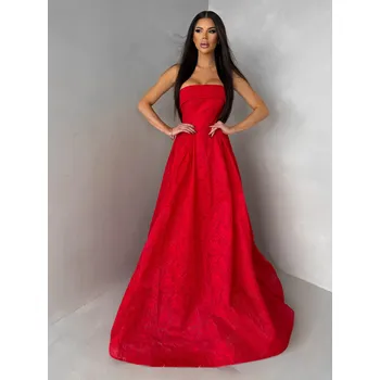 Dámské šaty Červené plesové šněrovací společenské šaty VIANORA Velikost: XL