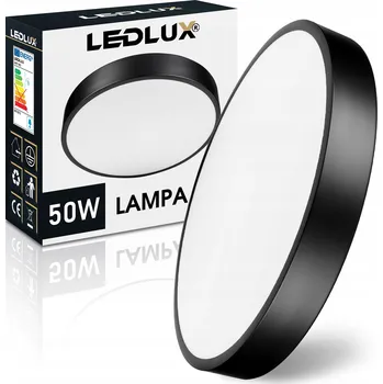 Stropní Svítidlo Led stropní svítidlo na omítku kulatá černá 50W 4000K