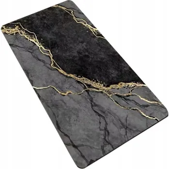 Koupelnová předložka KOUPELNOVÁ PŘEDLOŽKA PROTISKLUZOVÁ RYCHLESCHNOUCÍ Kobereček MARMOR ČERNÝ 80x50