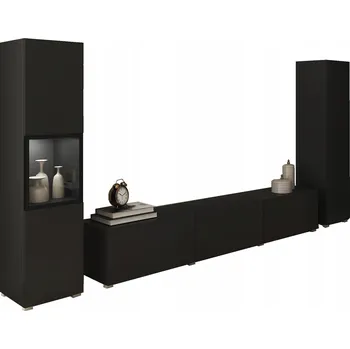 Obývací stěna Nábytek do obývacího pokoje Lauren Meble černý