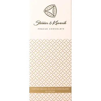 Čokoláda Kávová zrna v mléčné čokoládě a kakau 130g