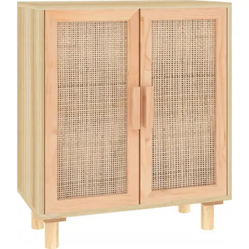 Komoda Skříňka z dřevotřísky s ratanovými dvířky, 60x30x70 cm