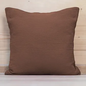 Povlak na polštářek Mušelínový povlak na polštář MSN-075 Hnědý 40 x 40 cm