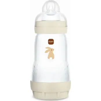 Kojenecká láhev MAM BABY 5946 PERFECT START ANTIKOLIKOVÉ LÁHVE 260ML GROUNDING IN NATURE BÉŽOVÁ