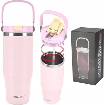 TERMOHRNEK S BRČKEM TERMOSKA HORKÉ NÁPOJE KÁVA ČAJ VZDUCHOTĚSNÝ 1000 ml