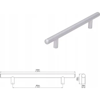 Nábytkové kování Nábytková úchytka SIRO 885-240PB21 vzhled hliníku