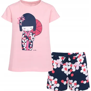 Dívčí pyžamo Dětské pyžamo dívčí růžové velikost 152 s gejšou Endo