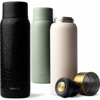 Termoska MAMEIDO Termoska ocelová 1L s hrnkem Udrží teplo 12h Bez BPA