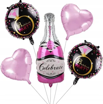 Balónek Set fóliových balónků Party Oslava šampus 82 cm