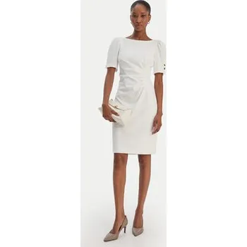 Dámská móda DKNY Koktejlové šaty DD6A1666 Écru Slim Fit 8