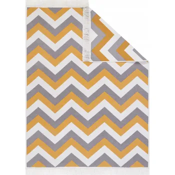 Koberec Koberec AZTECA 80x150 Oboustranný Bavlněný Moderní Třásně Boho v4