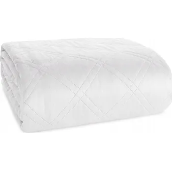 Prostěradlo Přehoz na postel Eurofirany velur 220 cm x 240 cm bílý