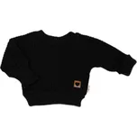 Baby Nellys Rostoucí oversize pletený svetřík pro miminko, černý vel. 80/86