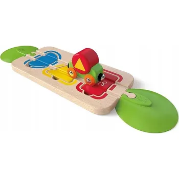 Vláček a vláčkodráha Vláček Tory TRAIN s barevným třídičem Hape 15111