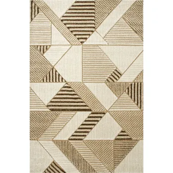 Koberec KOBEREC S ROMBY, TROJÚHELNÍKY A LINIE, MĚKKÝ 3D, DO OBÝVACÍHO POKOJE NEBO LOŽNICE AMELIA 80x150 cm