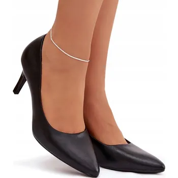 Dámské lodičky Lodičky na jehlovém podpatku z eko kůže SERGIO LEONE 1336 ČERNÉ 37