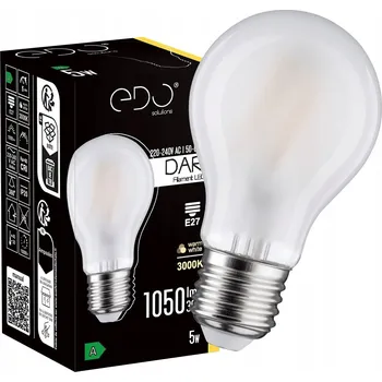 Žárovka EDO LED Žárovka Dekorativní E27 5W 3000K MATNÁ Teplá Filament 1050lm A60