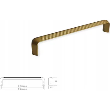 Nábytkové kování Nábytková úchytka VIEFE 0459 LINES 320mm zlatá
