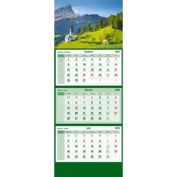 Obraz Třídílný nástěnný kalendář 2025 Michalczyk i Prokop Vodopád (Vodopád)
