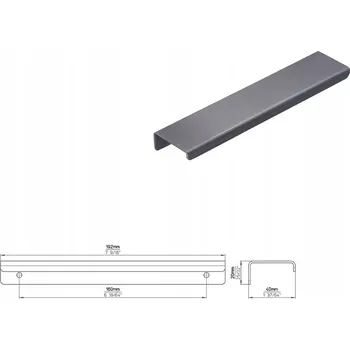 Nábytková úchytka SIRO 2372-192N6 světle grafitová