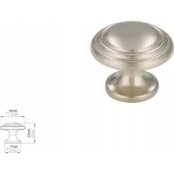 Nábytkové kování Nábytková úchytka SIRO 489-30ZN4, matný nikl, satén