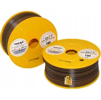 elektrický kabel Kabel LGY/H05V-K 1,00 mm2 100 m Hnědo-Černý