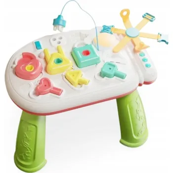 INTERAKTIVNÍ EDUKAČNÍ STOLEK S AKTIVITAMI ZÁMEČKY ZÁSUVKY TLAČÍTKA 2v1