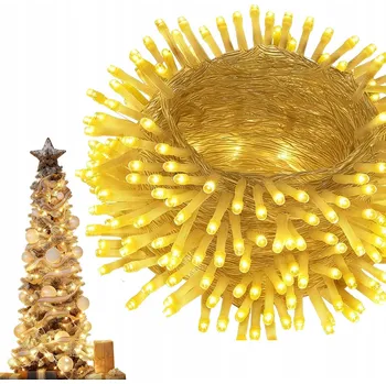 Vánoce Girlanda DRÁTEK 35 m 350 led teplá bílá vánoční osvětlení na stromeček Vánoční RÝŽE