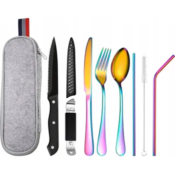 Příbor GOODFEER Kempingová Sada Příborů 9dílná s Pouzdro