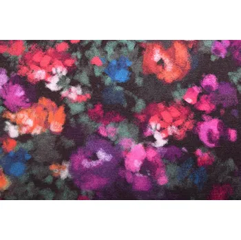 Pletenina v černé barvě s potiskem květin MI57208/012