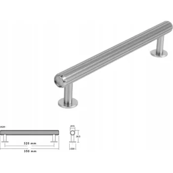 Nábytkové kování Nábytková úchytka VIEFE 0528 RILLE 320 mm ocel inox