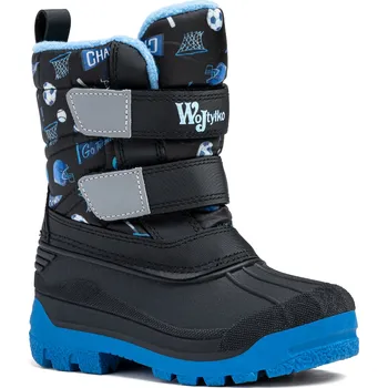 Dámské holínky Chlapecké vysoké zimní boty WOJTYLKO-Sellan navy Modrá 34