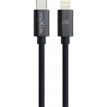 Datový kabel Kabel Maxlife USB typ C - Apple Lightning 2 m černý