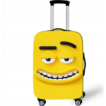 Elastický obal na kufr Crazy Face 15 - zářivě žlutý