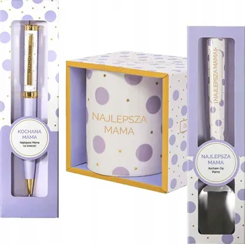 Dárková sada NEJLEPŠÍ MÁMA - hrnek, lžička, propiska v tašce