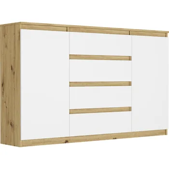 Komoda Komoda Framire 160 x 40 x 98 cm bílá, dub artisan matná