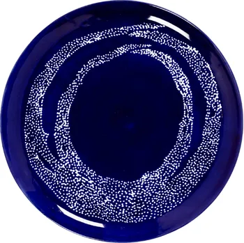 Talíř Serax, Talíř jídelní Feast s puntíky, 26,5 cm, tmavě modro-bílý - Formadore