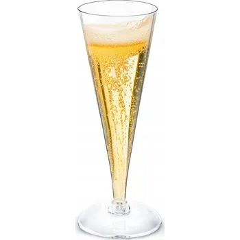 Sklenice Sklenička na šampaňské Allbag plastová průhledná 120 ml 50 ks