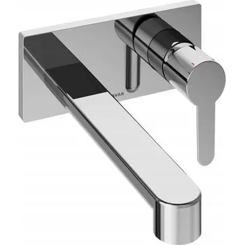 Vodovodní baterie Umyvadlová nástěnná baterie Ravak Puri, stříbrná