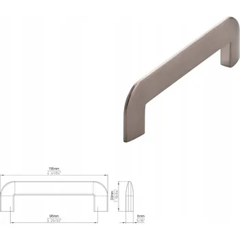 Nábytková úchytka SIRO 2182-118ZN21 vzhled nerezové oceli
