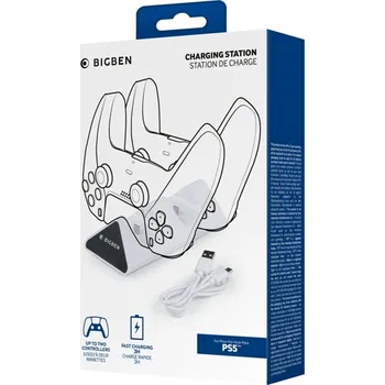 Herní ovladač Nabíječka pro ovladače PS5 DualSense BigBen PS5DUALCHARGERV2 bílá