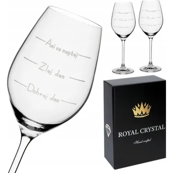 Sklenice Skleničky na červené víno Semido Dobrej, průhledné dno, 360 Ml 2 ks