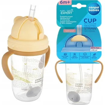 Kojenecká láhev Canpol babies Hrneček s brčkem a závažím 270 ml MOUNTAINS (Horská kolekce)