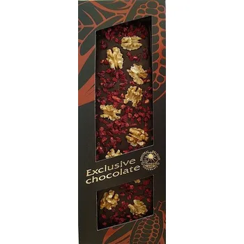 SEVERKA Mléčná čokoláda s vlašskými ořechy a višněmi 130g