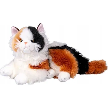 plyšák PLYŠOVÁ kočka, 30 cm, Calico, ležící