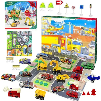 Kalendář ADVENTSKÝ KALENDÁŘ KOSTKY HASIČI ANGLIČÁKY BAGR DÁREK Mikuláš