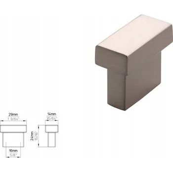 Nábytkové kování Nábytková úchytka SIRO 1595-29ZN21 vzhled nerezové oceli