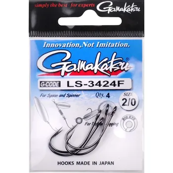 Rybářský háček Gamakatsu Háčky LS-3424F New Label Hooks Black - Velikost 6 Počet 10 ks