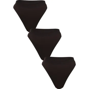 Kalhotky 3PACK dámská tanga Benysøn černá (7204/black) M Možnost vrácení zboží ZDARMA do 120 dnů!