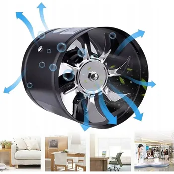 Domácí ventilátor POTRUBNÍ VENTILÁTOR, PRŮMYSLOVÝ VENTILÁTOR, NÍZKÁ HLUČNOST, 530 m3/h Ø1